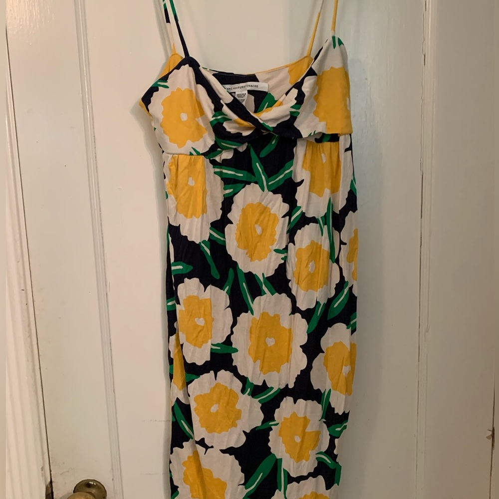 100% silk dvf tank dress